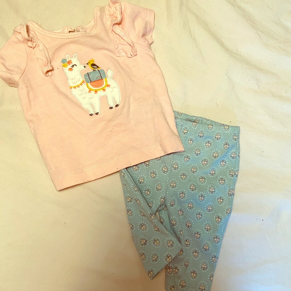 Pink newborn llama set